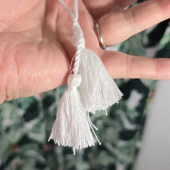 {Rachel Zoe} Curated Monstera Tassel Tie Tropical Long Cover Up Duster - Picture 12 of 16